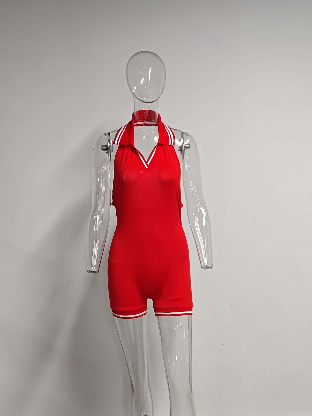 Retro Sporty Halter Romper image 4