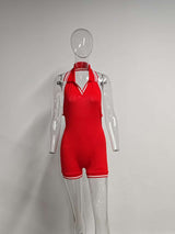 Retro Sporty Halter Romper image 4