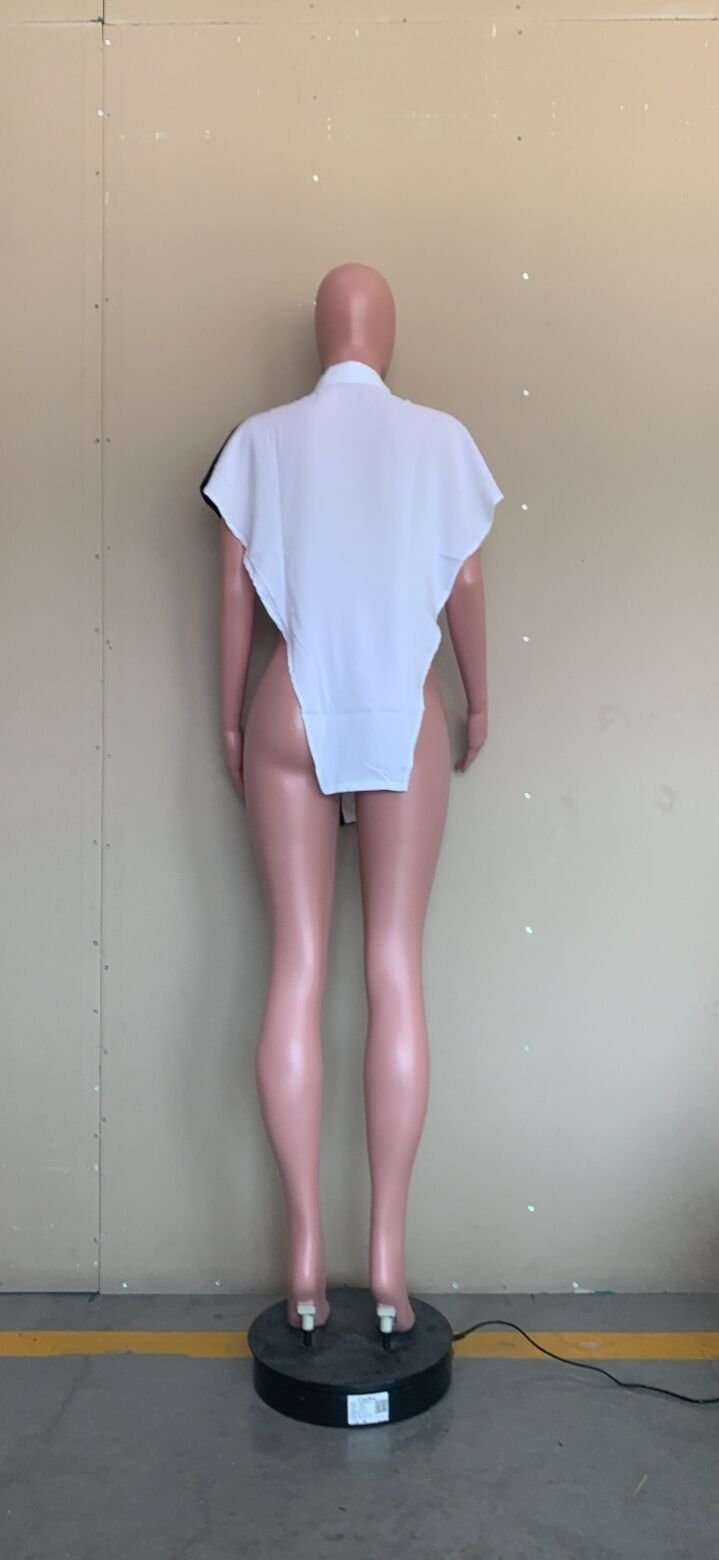 Asymmetrical Two-Tone Button-Up Shirt image 6