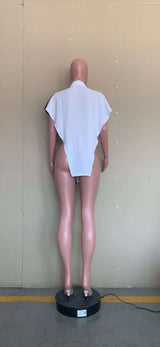 Asymmetrical Two-Tone Button-Up Shirt image 6