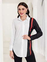 Striped Shirt Casual Colar, Long Sleeve, Button Front Shirt image 0