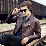Oblique Zipper Motorcycle Streetwear Jacket image 1