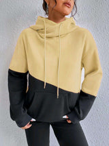 Casual Solid Sweatshirt Hoodie - L, Multi Beige image