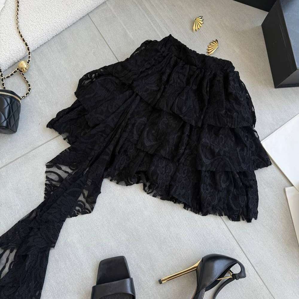 Tiered Lace Mini Skirt image 4