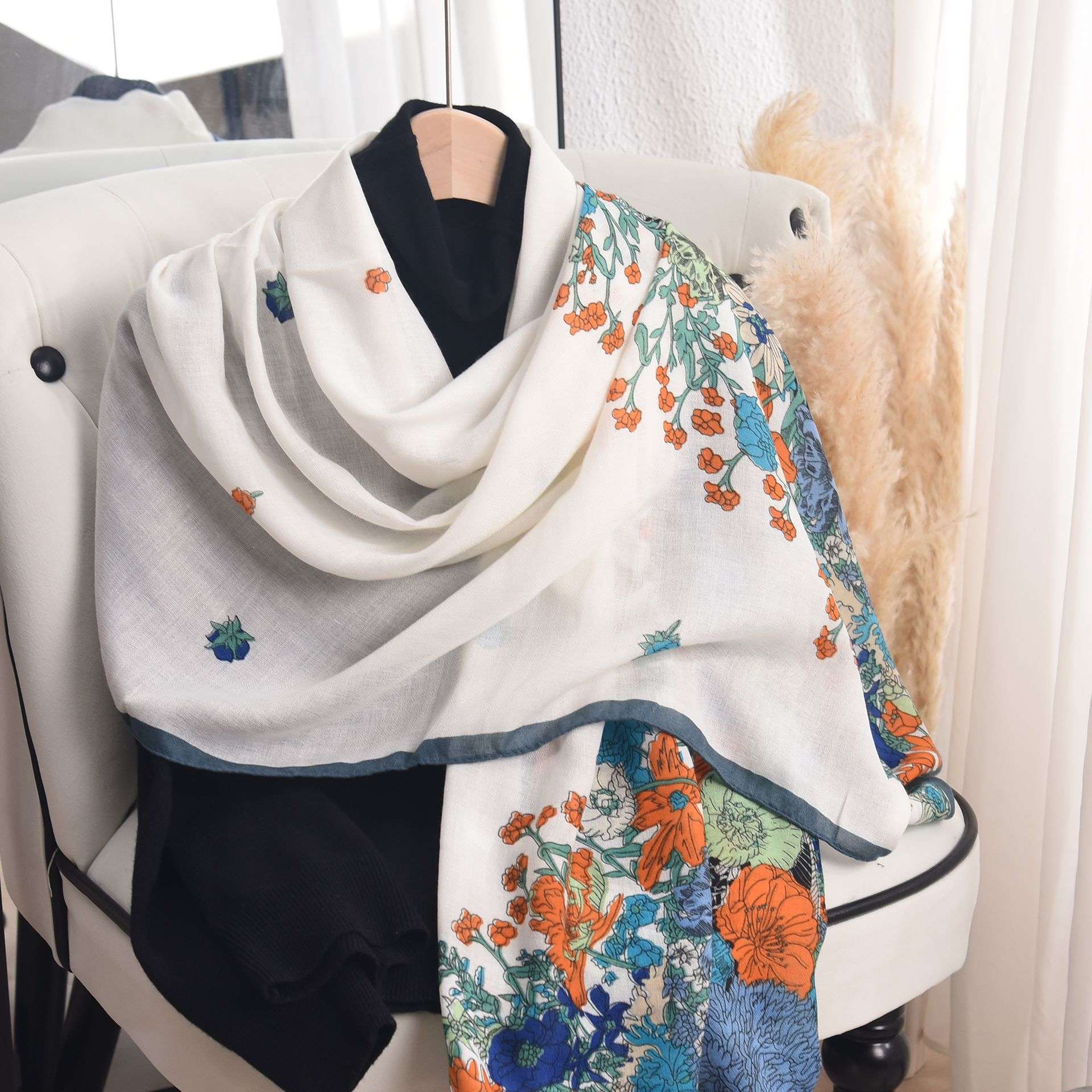 Floral Print Lightweight Scarf image 5