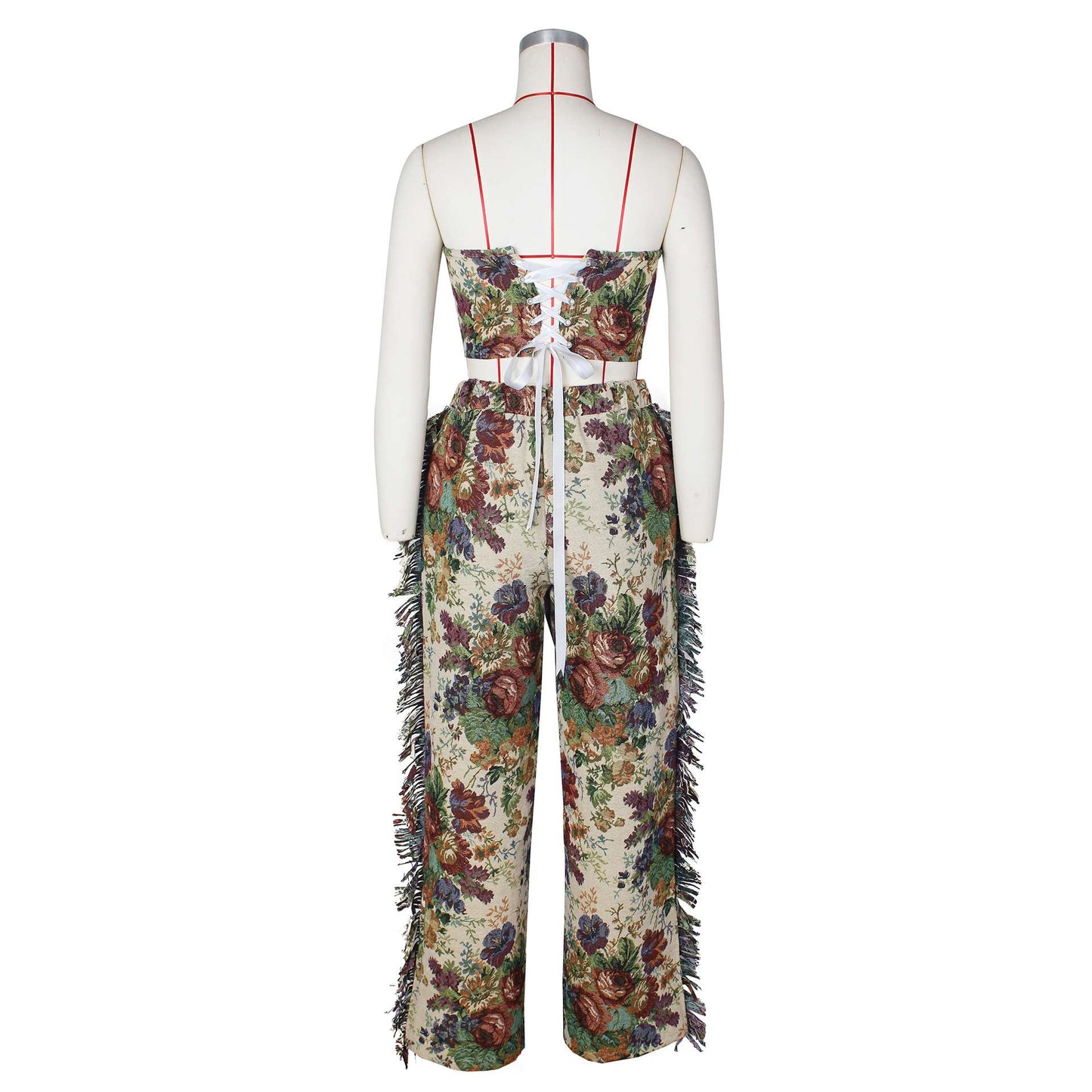 Vintage Bloom Tapestry Top and Pants Set image 6