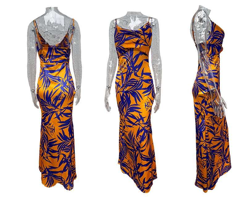 Tropical Sunset Cowl Neck Maxi Dress image 4