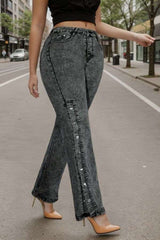 Straight-Leg Jeans with Snap Button Detailing image 0