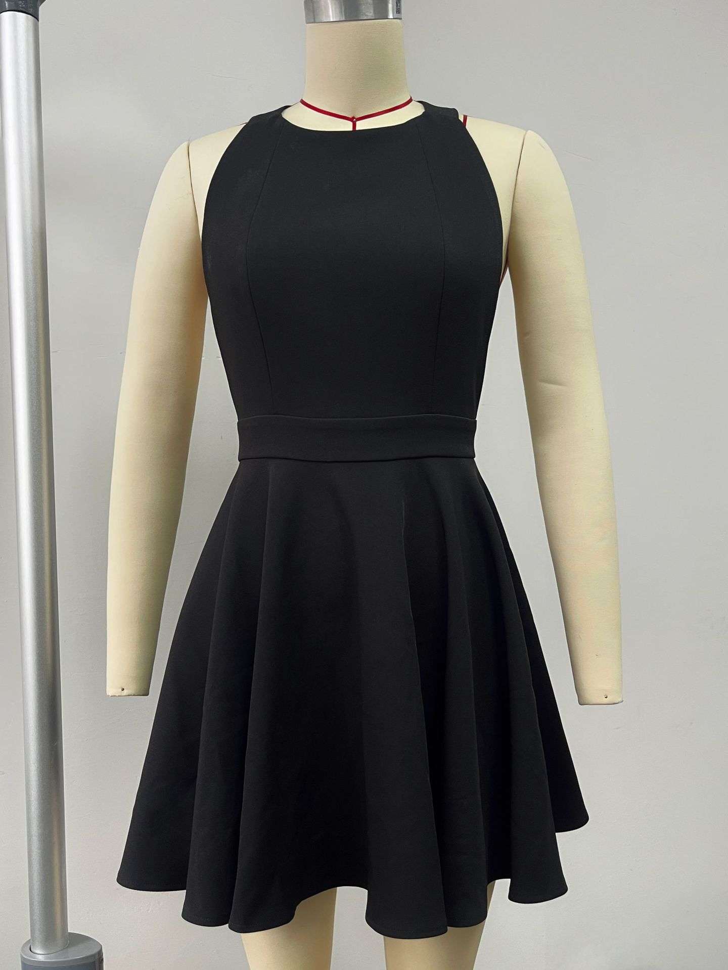 A-Line Dress with Flared Skirt image 4