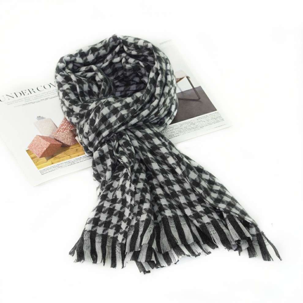 Warm Winter Muffler/Scarf - Free Size, Multi Grey image