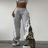 Wild Streak Wide-Leg Track Pants - L, Grey image