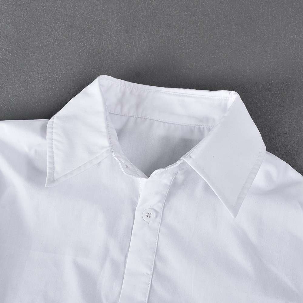 Long Sleeve Crop Top Shirt with Bra image 3