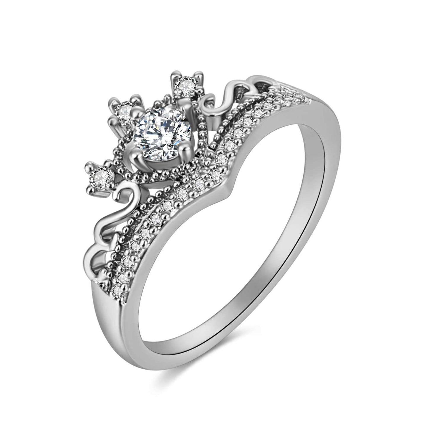 Crown-Shaped Engagement Ring image 6