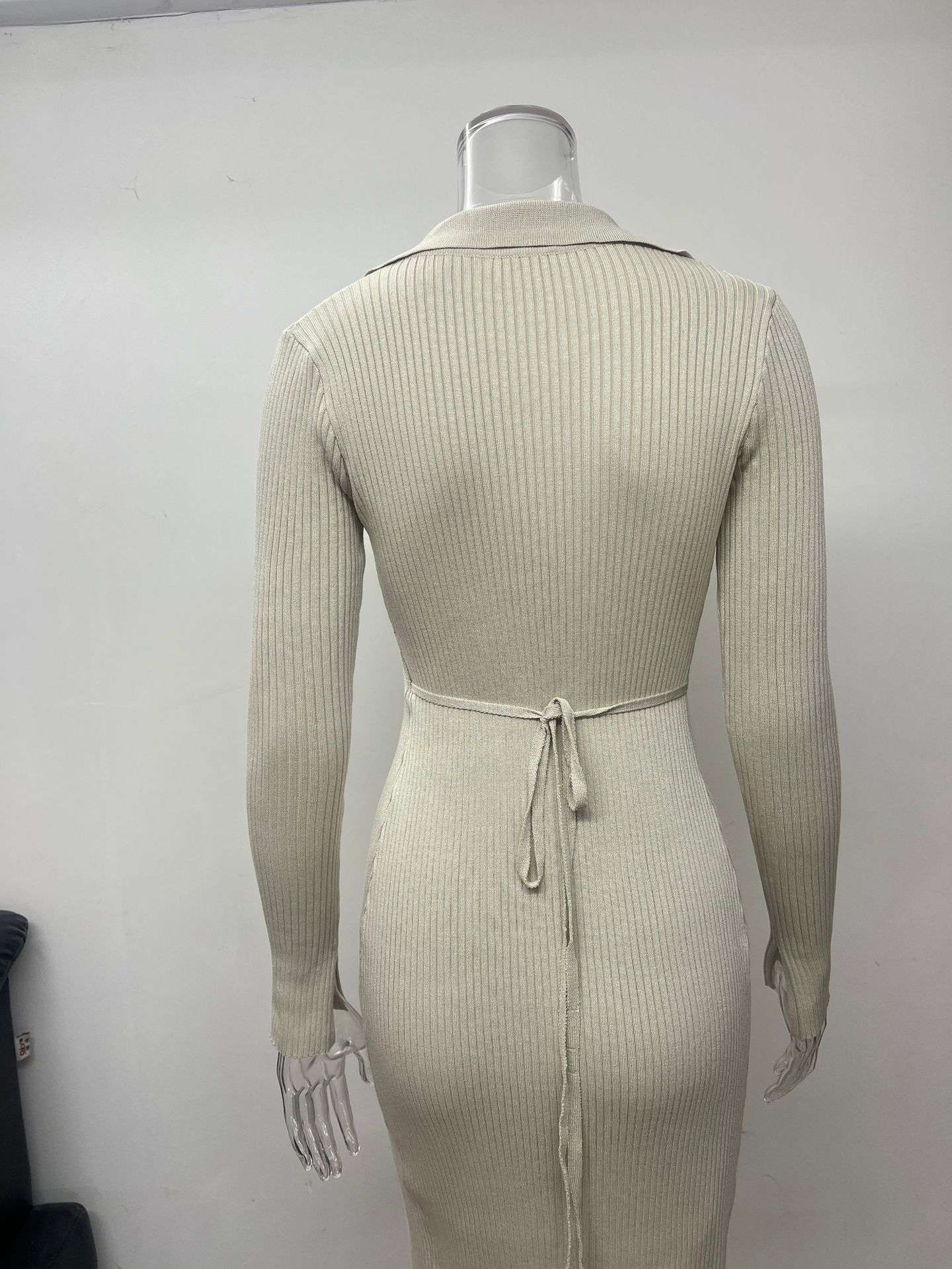 Ribbed-knit Wrap Midi Dress image 6