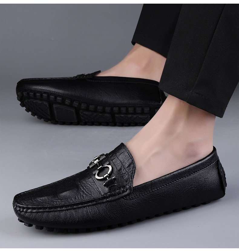 PU Loafers with Metal Buckle image 0