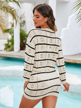 Stripped Crochet Top and Skirt Set image 5