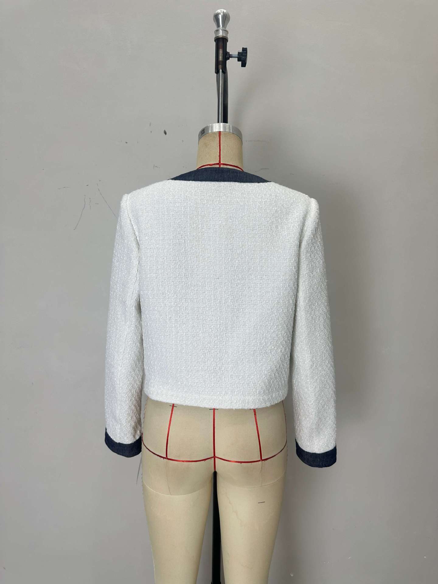 Tweed Jacket with Gold Button Details image 5