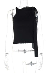 Noir Elegance Asymmetrical Top image 7