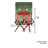 Festive Beaded Bow and Ribbon Earrings image 2