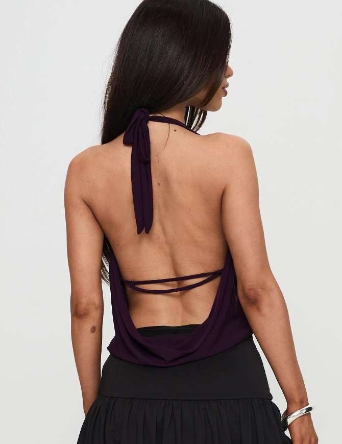 Deep Purple Halter Top image 3