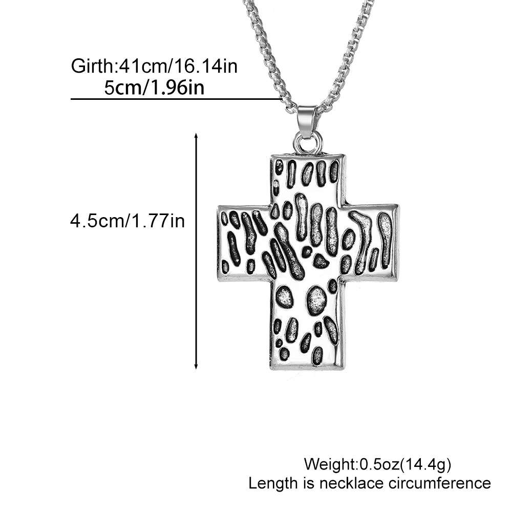 Leopard Print Cross Pendant Necklace image 3
