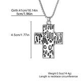 Leopard Print Cross Pendant Necklace image 3