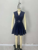 Elegant Sleeveless Blazer Dress image 3