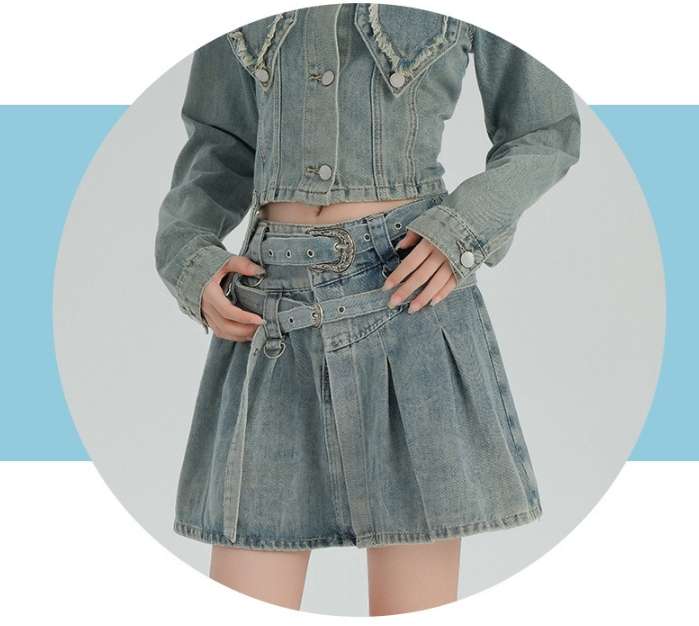 Cute Cropped Jacket and Skirt Set image 5