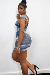 Celestial Chic One-Shoulder Mini Dress image 1