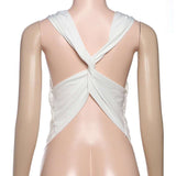 Ruched Drape Neck Sleeveless Top image 3