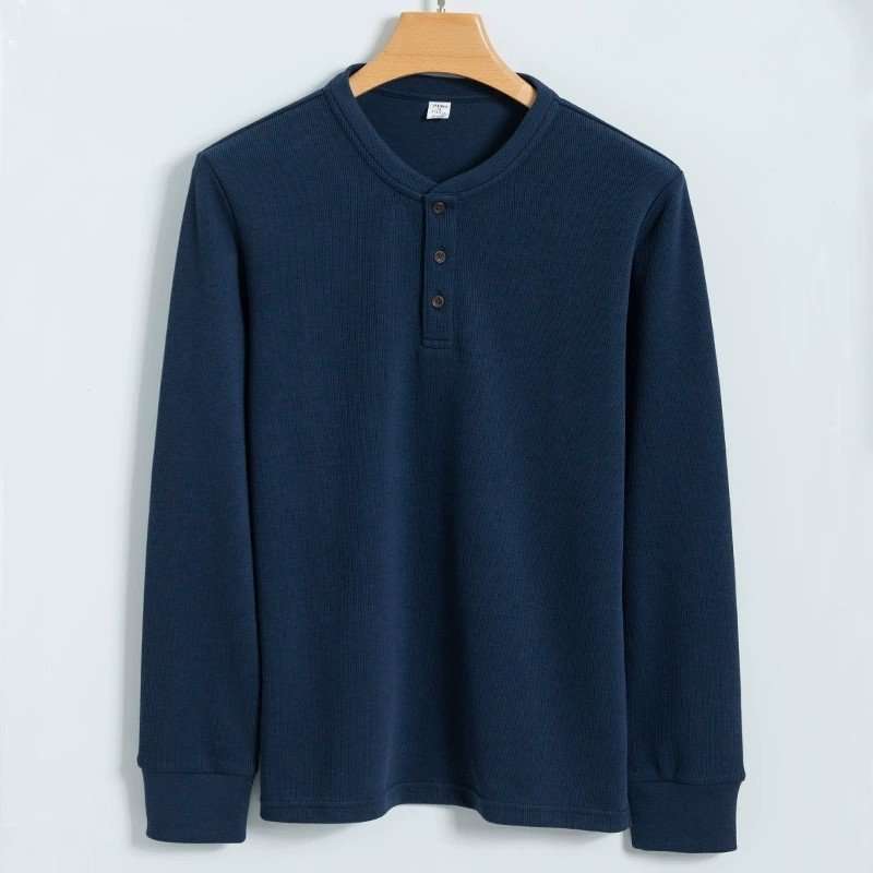Henley Neck Cotton T-shirt image 7