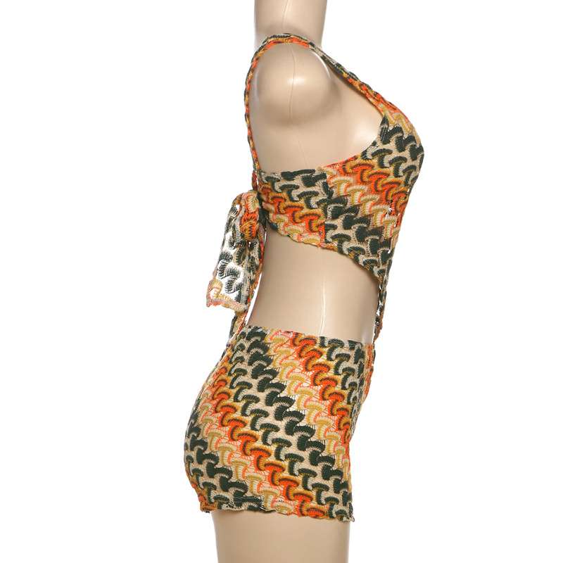 Vibrant Zigzag Pattern Two-Piece Summer Set image 6