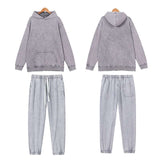 Sweatsuit Hoodie Sweatshirt Pullover Sweatpants Sets - M, Grey image