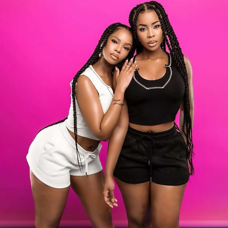 Sporty Crop Top & Shorts Set - S, Black image