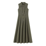 Sleeveless Zip-Front Midi Dress image 3