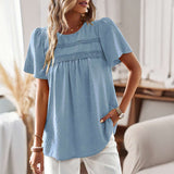 Embroidered Short Sleeve Blouse image 0