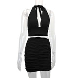 Halter Neck Crop Top & Mini Skirt Set image 4