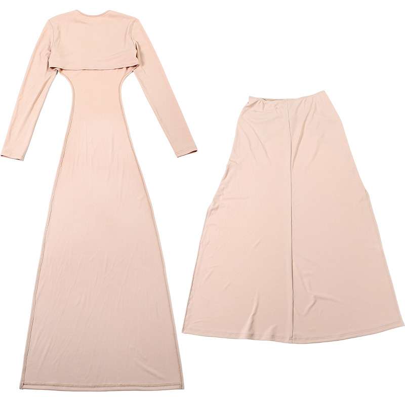 Cropped Top & Skirt with Side Slit & Cutouts image 3