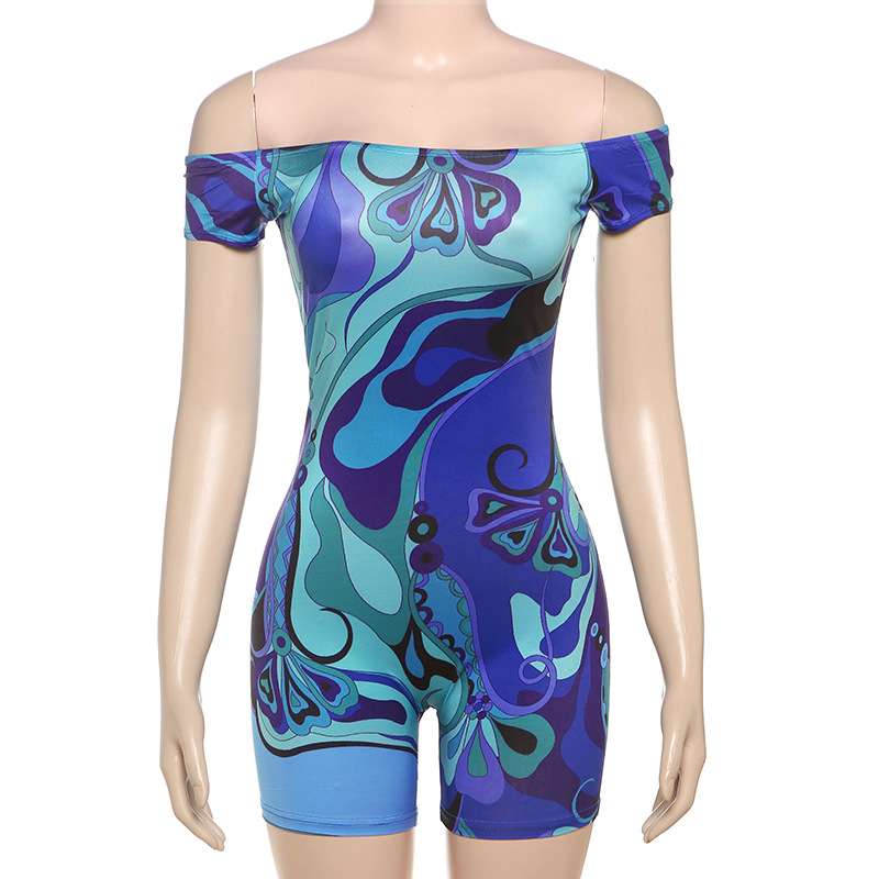 Off-Shoulder Butterfly Pattern Jumpsuit image 5