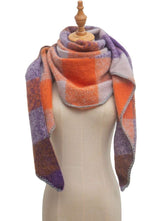 Fashion Colordul Scarf with fringes and print image 2