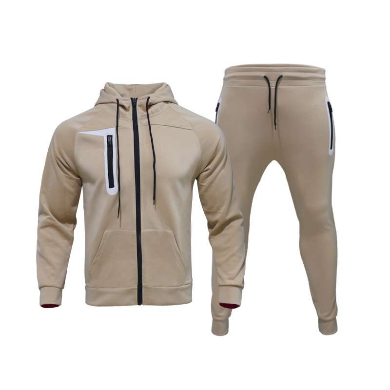 Mens Sports Set Gym Wear - XL, Beige image