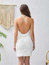 Elegant Ruffled Halter Dress image 2