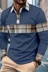 Casual Long Sleeve Color Matching Shirt image 0