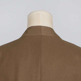 Midi Length Snap Button Closure Oversized Coat image 8