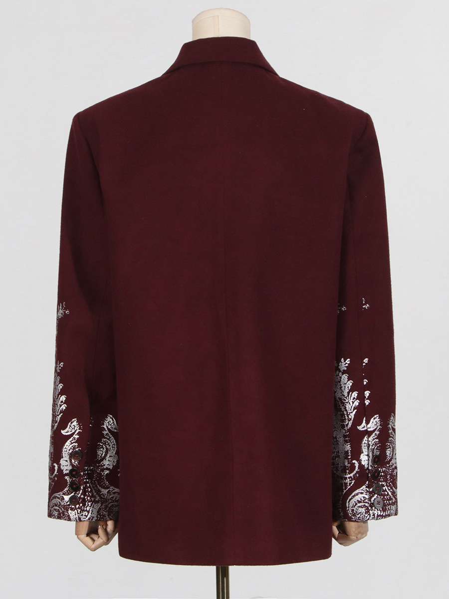 Sequin Beads Decorative Suit Jacket image 4