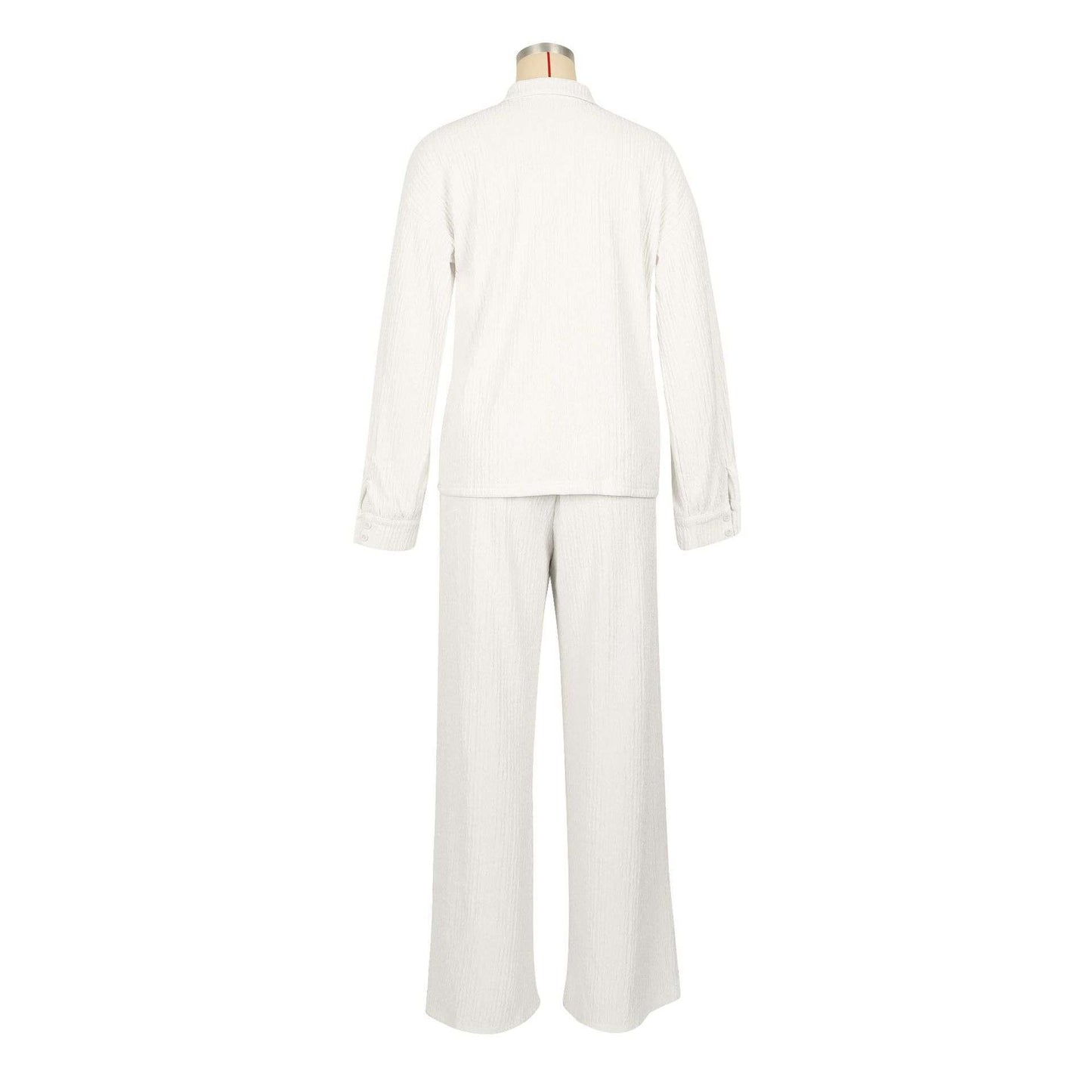 Long Sleeves Top & Wide-Leg Pants Pajama Set image 5