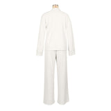 Long Sleeves Top & Wide-Leg Pants Pajama Set image 5