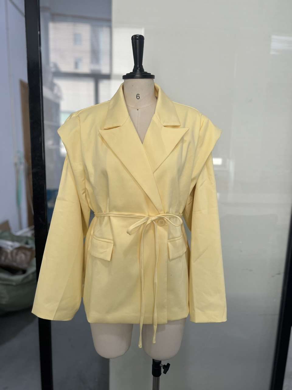 Belted Jacket with Pockets image 5