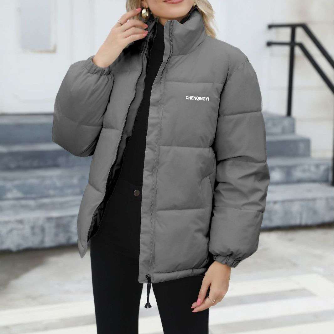 Wimter Casual Solid Puffer Jacket - S, Grey image