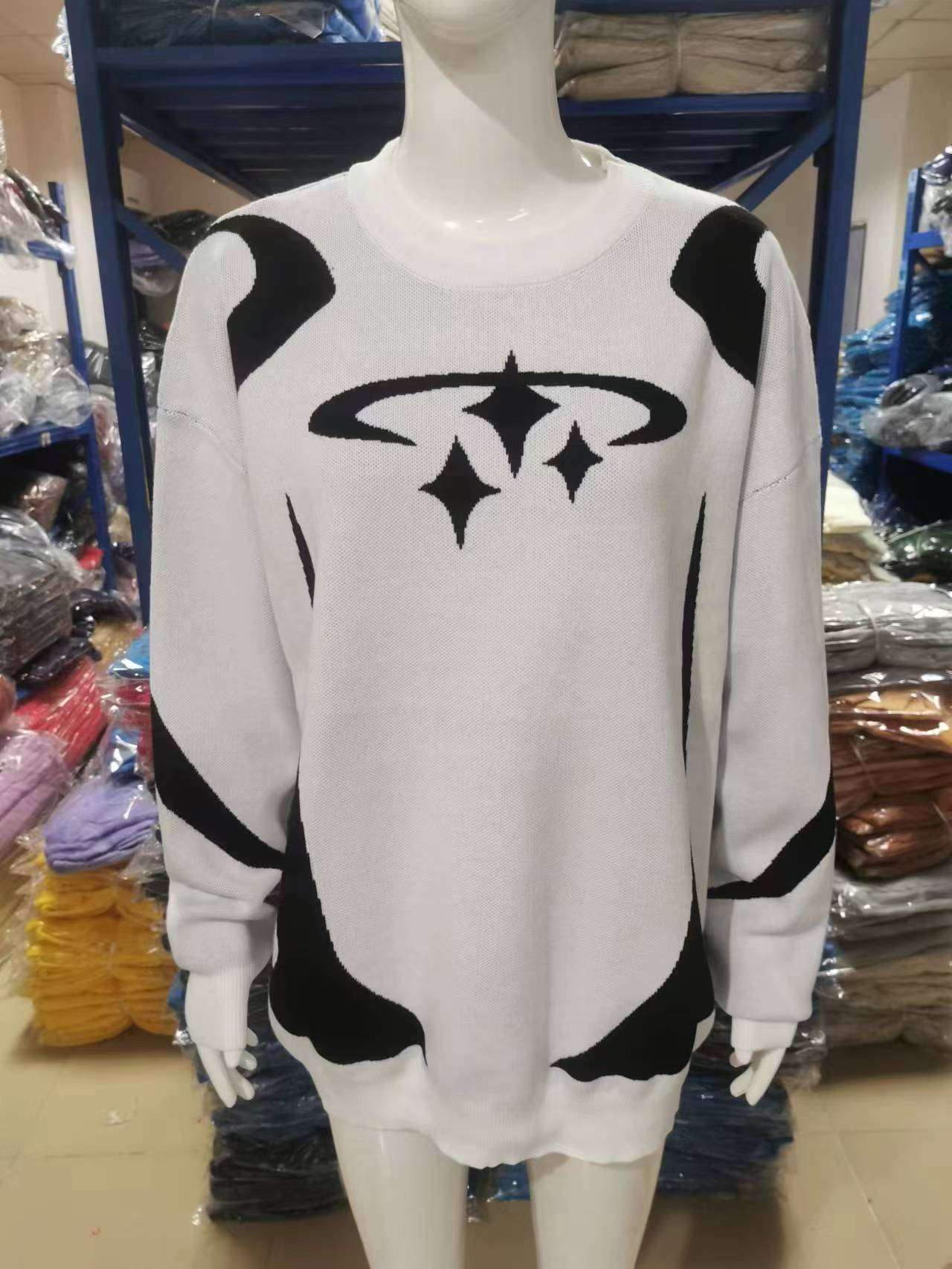 Long Sleeve Sweater, Casual Loose Round Neck Pullover image 1